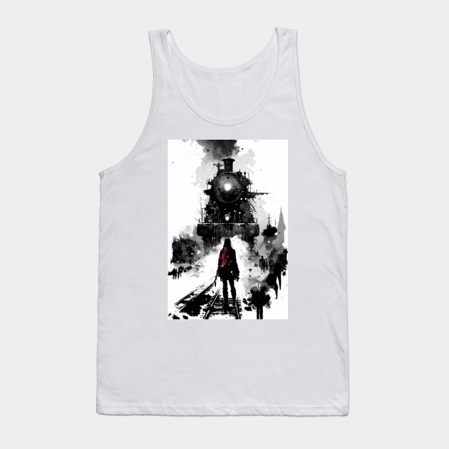 Haunted Ink Train Tank Top by TortillaChief